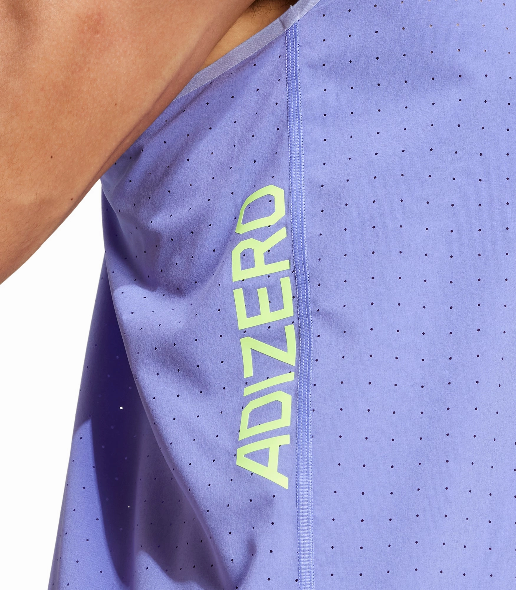 adidas Adizero Mens Running Vest - Blue Laser Cut Vents image