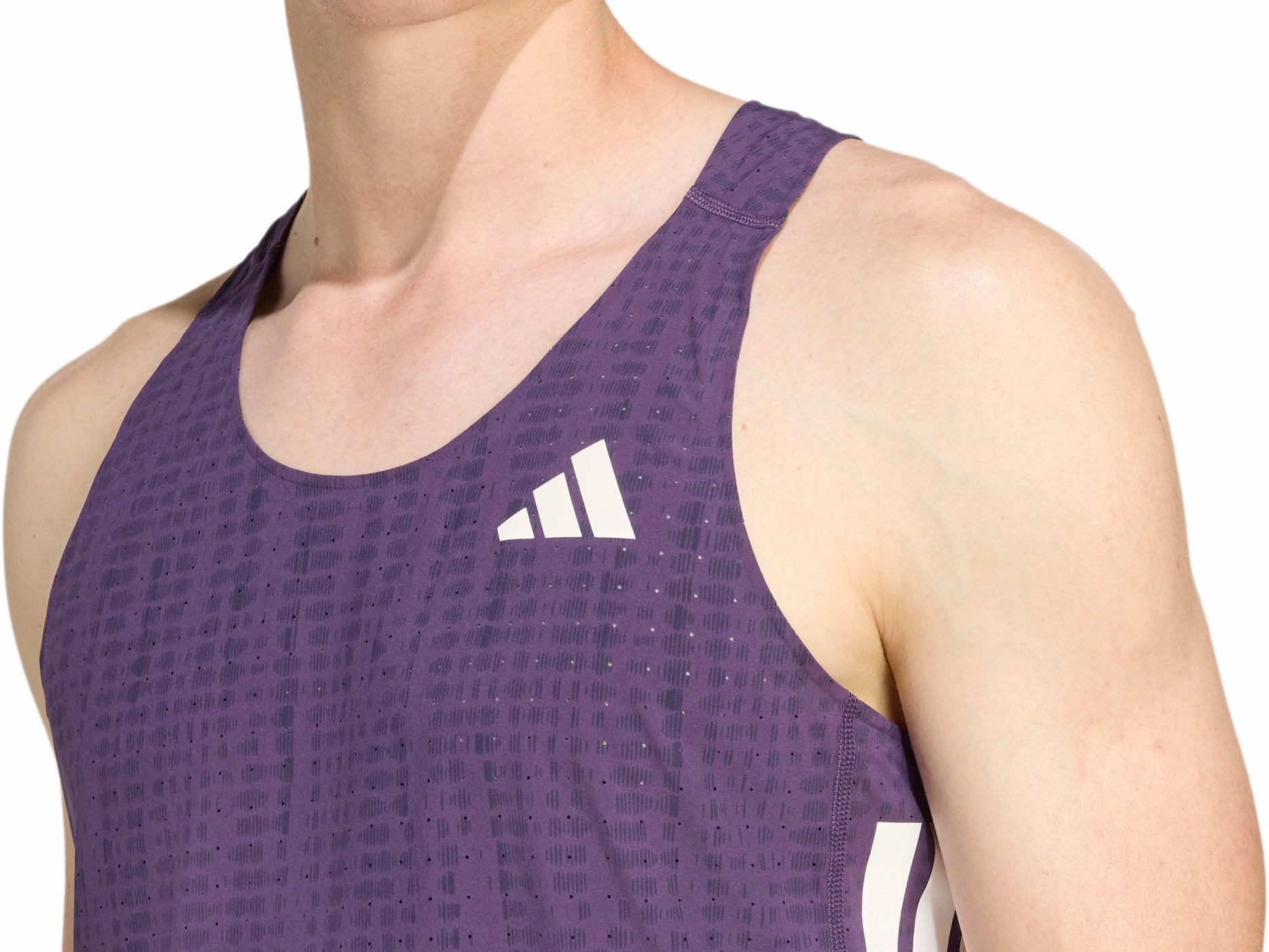 adidas Adizero Mens Running Vest - Purple Snag Free Fabric