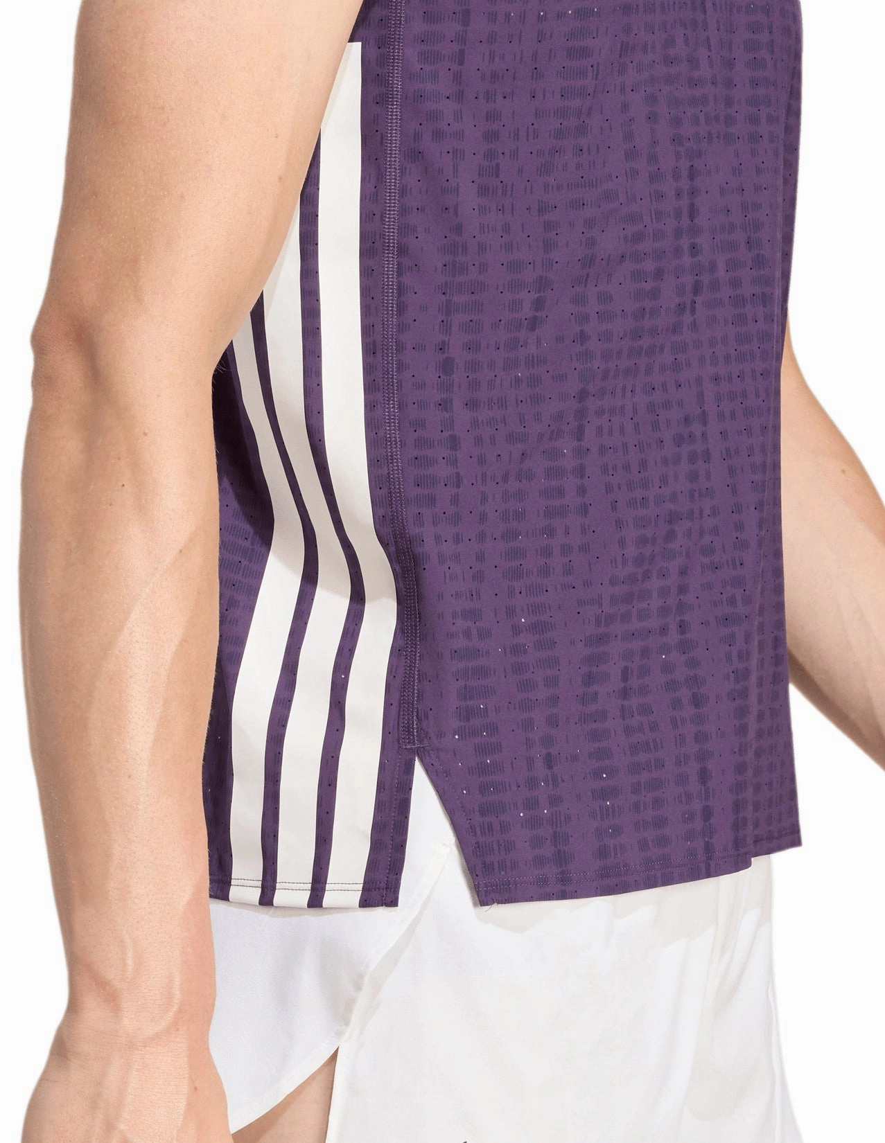 adidas Adizero Mens Running Vest - Purple without buttons