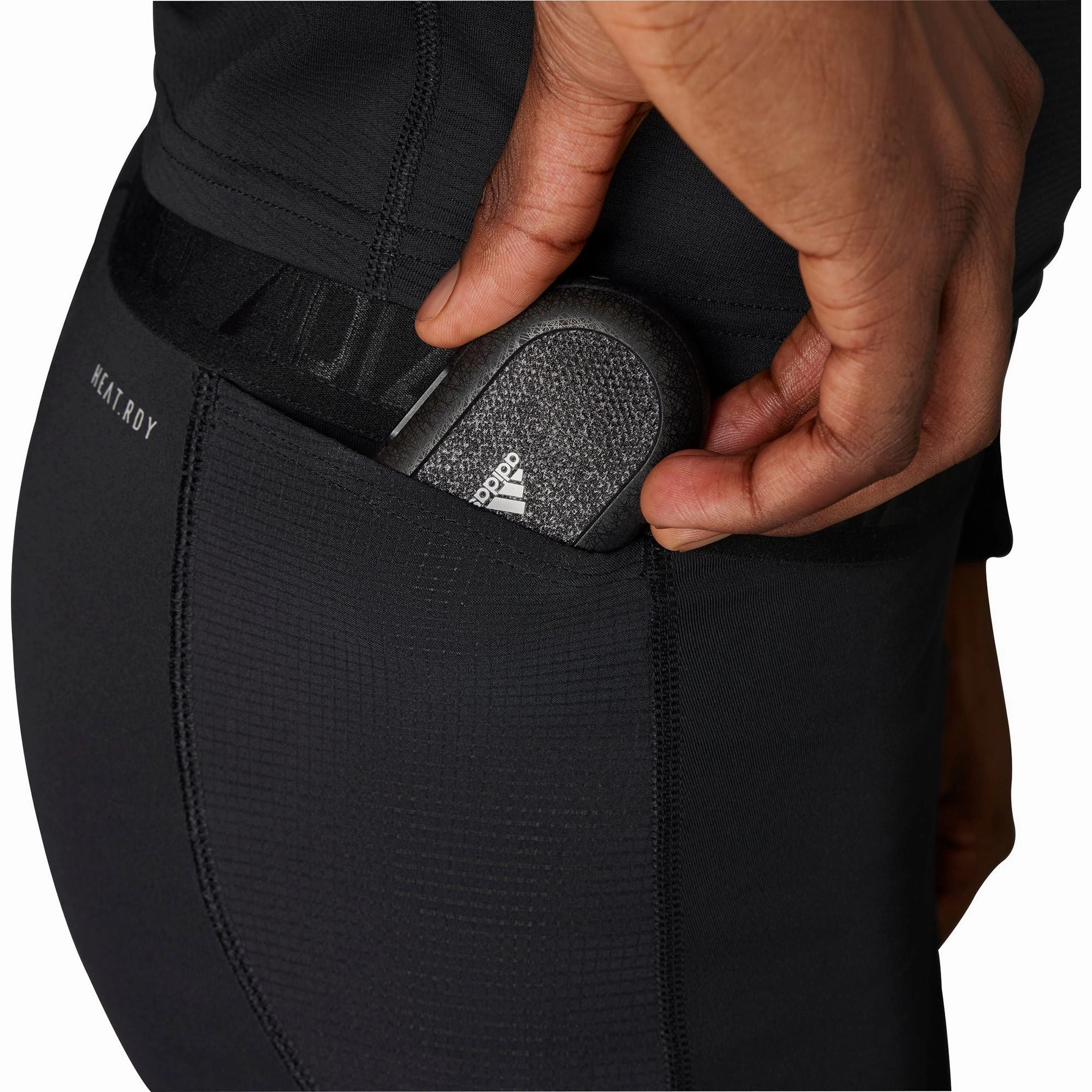 Snag Free Design Reflective Safety Details adidas Adizero Mens Short Running Tights - Black