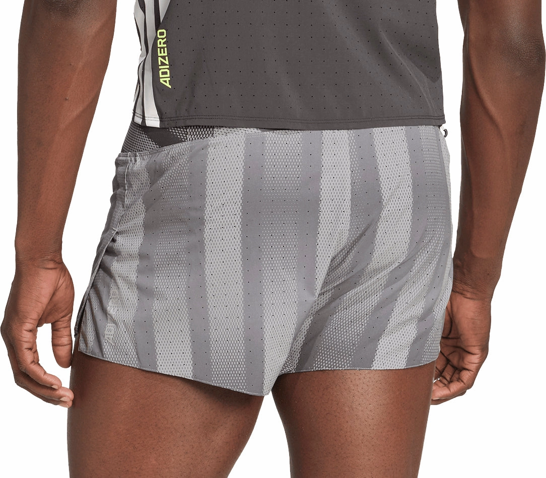 Printed Pattern adidas Adizero Pro 3 Inch Mens Running Shorts - Grey
