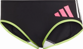 adidas Adizero Promo Distance Womens Running Briefs - Black Adaptable Gusseted Crotch Design