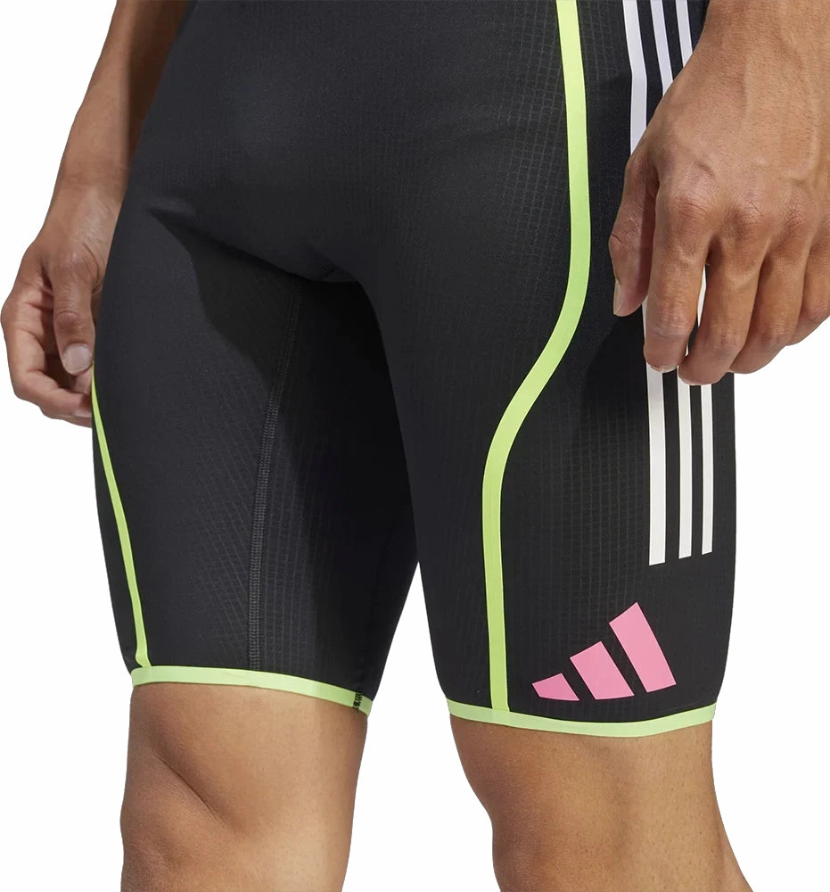 adidas Adizero Promo Mens Short Running Tights - Black Stage