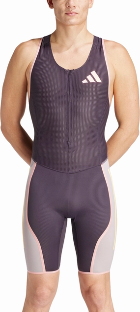 beach volleyball gear Team Spirit adidas Adizero Promo Sleeveless Mens Running Suit - Purple