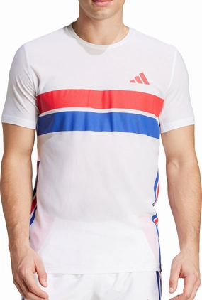 adidas Adizero Retro Short Sleeve Mens Running Top - White Versatile Layering