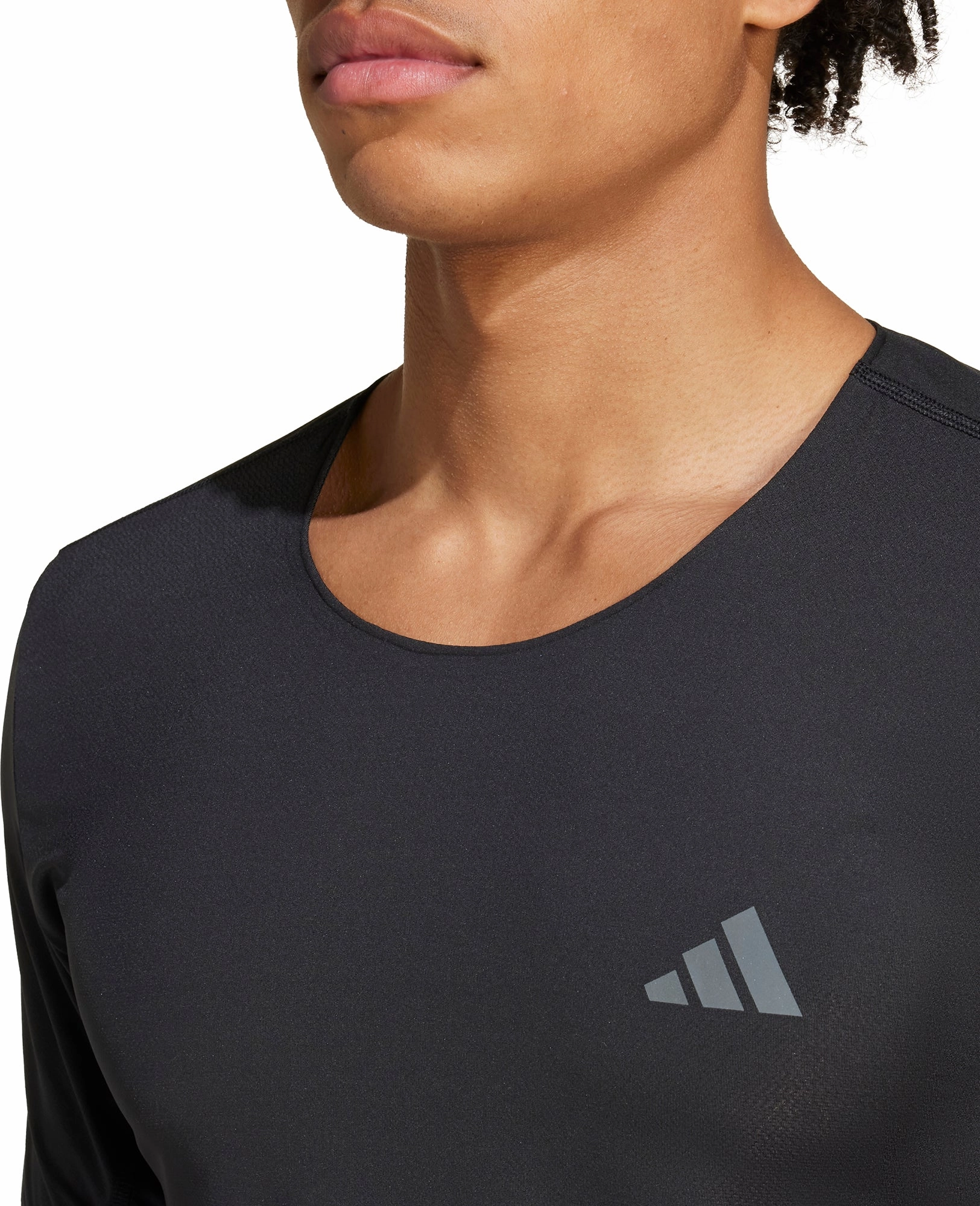 Fit for Any Season Classic Style adidas Adizero Short Sleeve Mens Running Top - Black