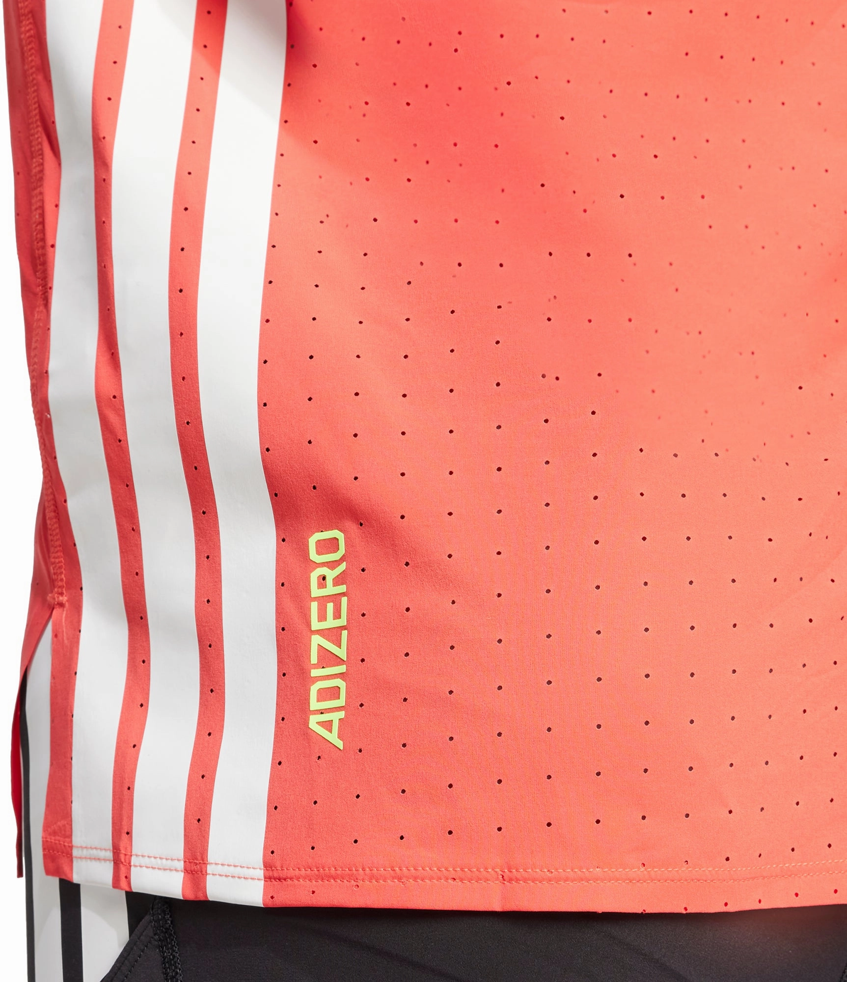 adidas Adizero Short Sleeve Mens Running Top - Red Skin Friendly Lining Athletic Wear