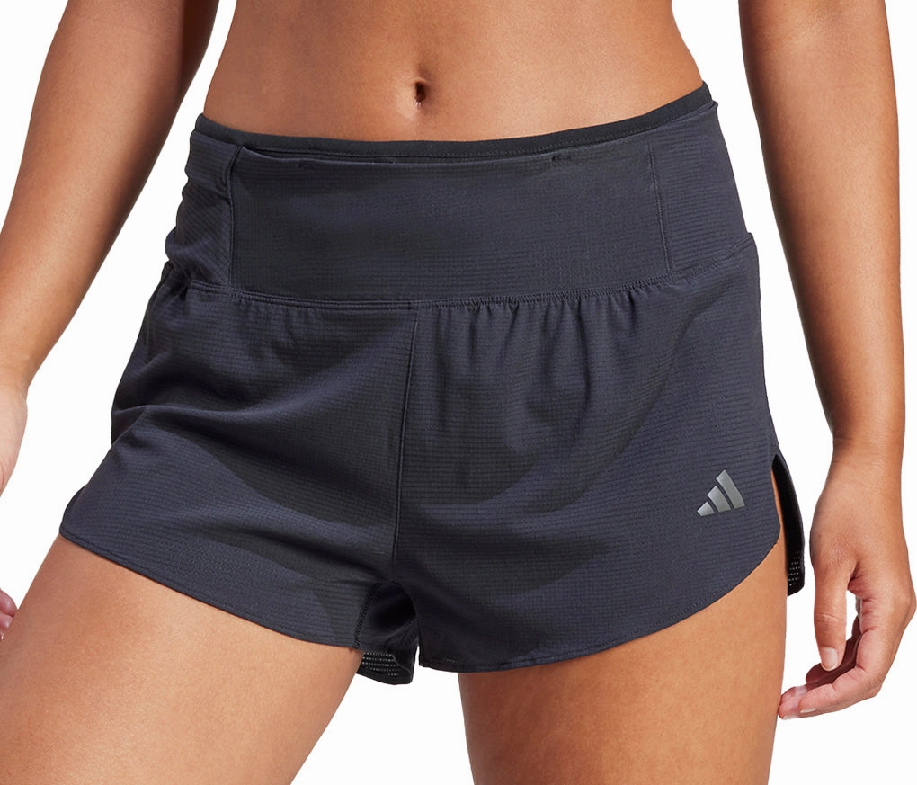 swim shorts adidas Adizero Womens Split Running Shorts - Black