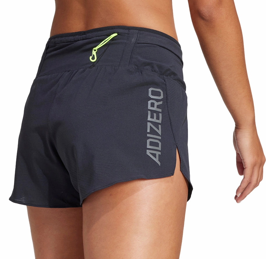 Active Look adidas Adizero Womens Split Running Shorts - Black