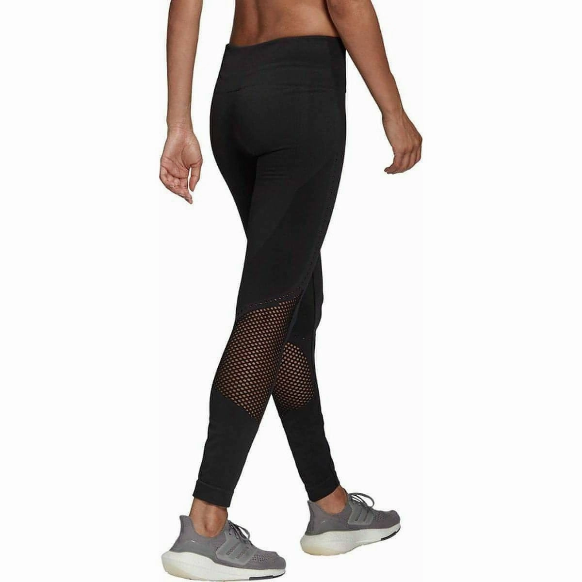 Dance-costume adidas AeroKnit Womens 7/8 Running Tights - Black