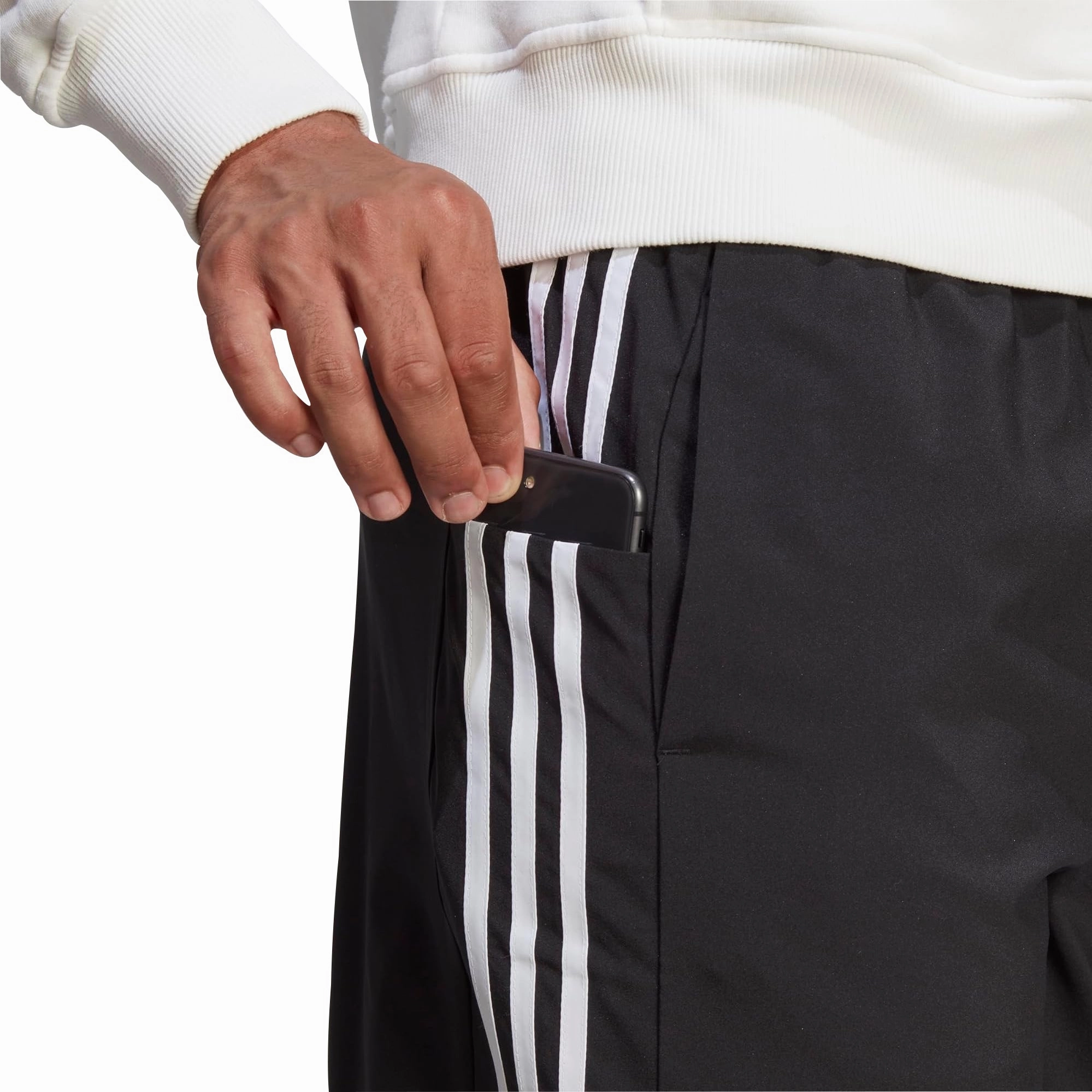 adidas AeroReady Essentials Chelsea 3 Stipes Mens Training Shorts - Black Poise Fit QuickDrying