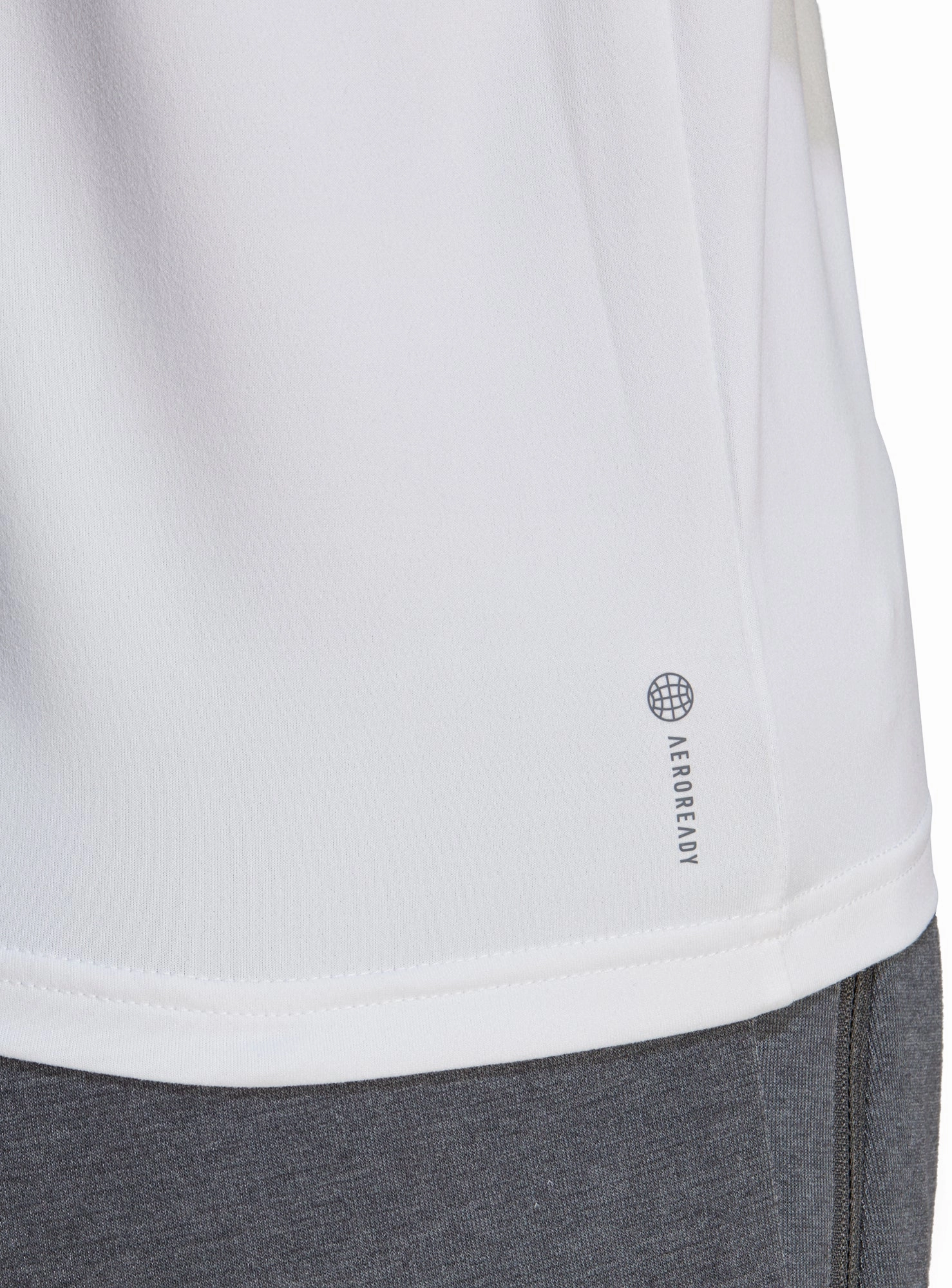 adidas AeroReady Train Essentials 3 Stripes Short Sleeve Womens Training Top - White DoubleLayered Fabric FlexibleCollarDesign