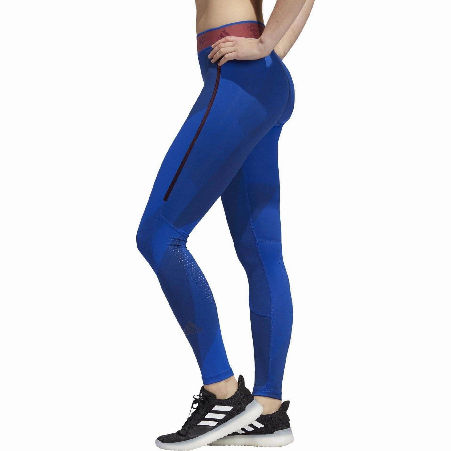 adidas AlphaSkin Graphic Womens Long Training Tights - Blue Party-dress-attribute-feature