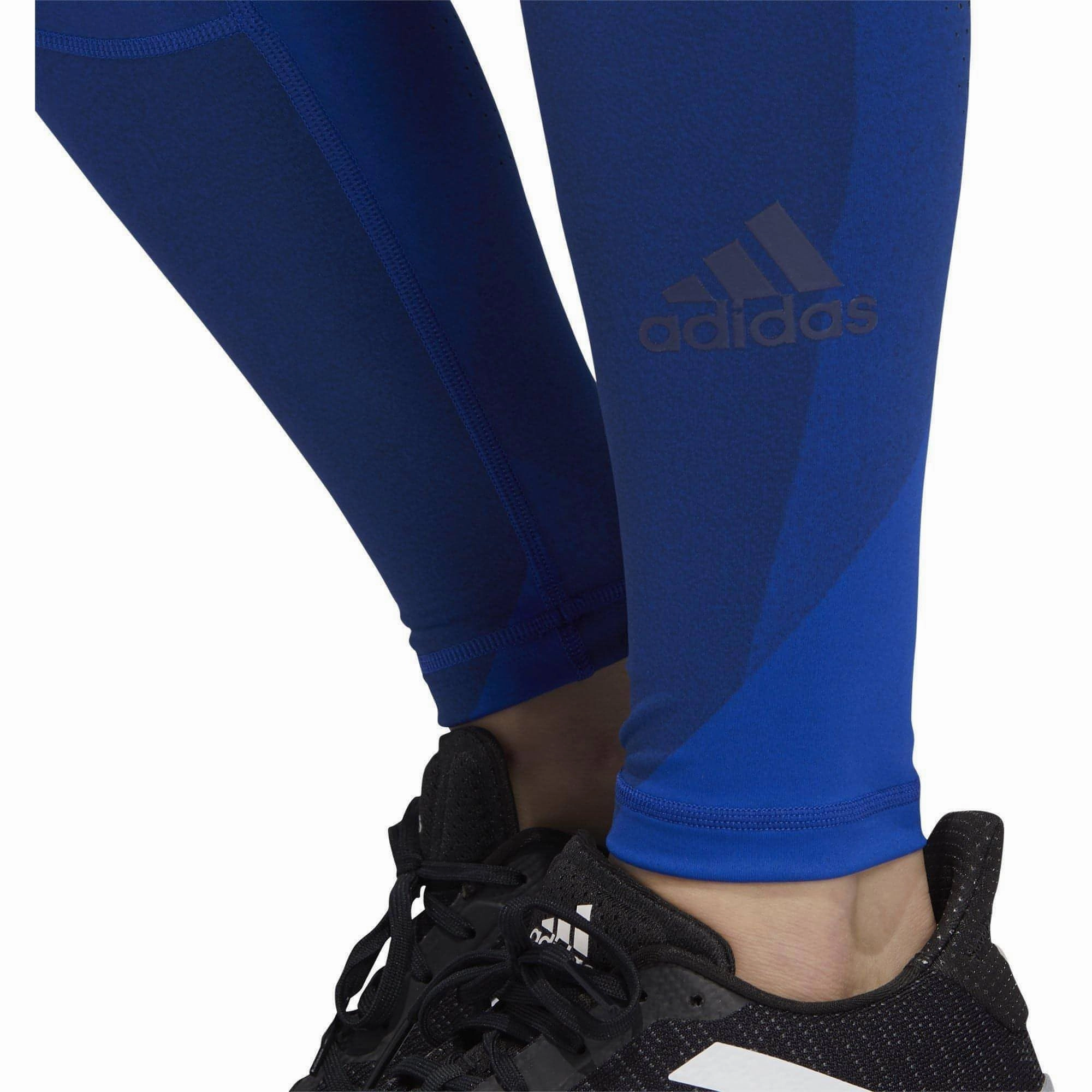 Cool-ventilation-feature adidas AlphaSkin Graphic Womens Long Training Tights - Blue