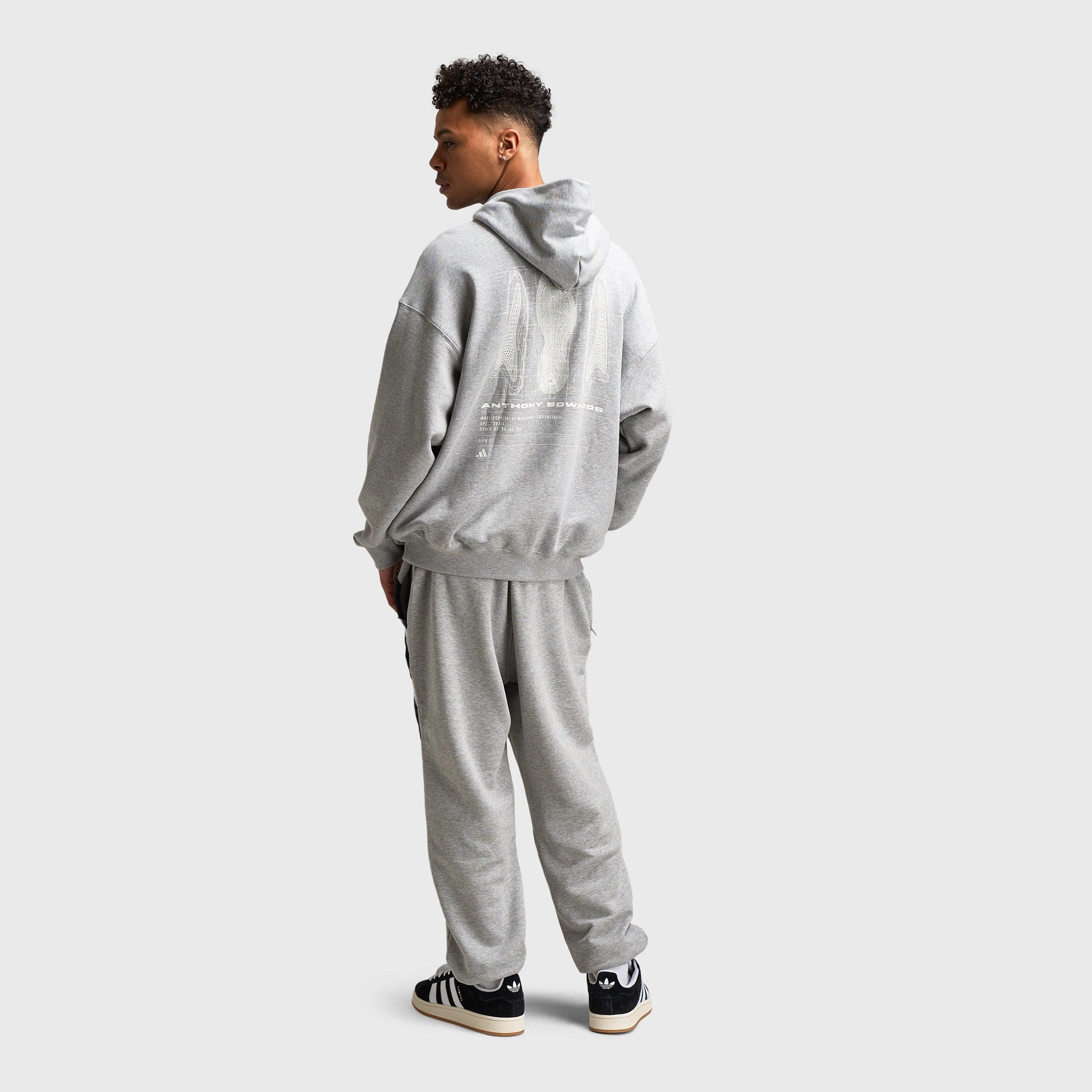 clip adidas Anthony Edwards GFX Hoodie / Medium Heather Grey