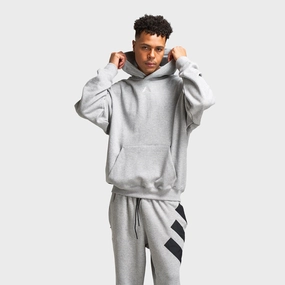 adidas Anthony Edwards GFX Hoodie / Medium Heather Grey StretchMaterial