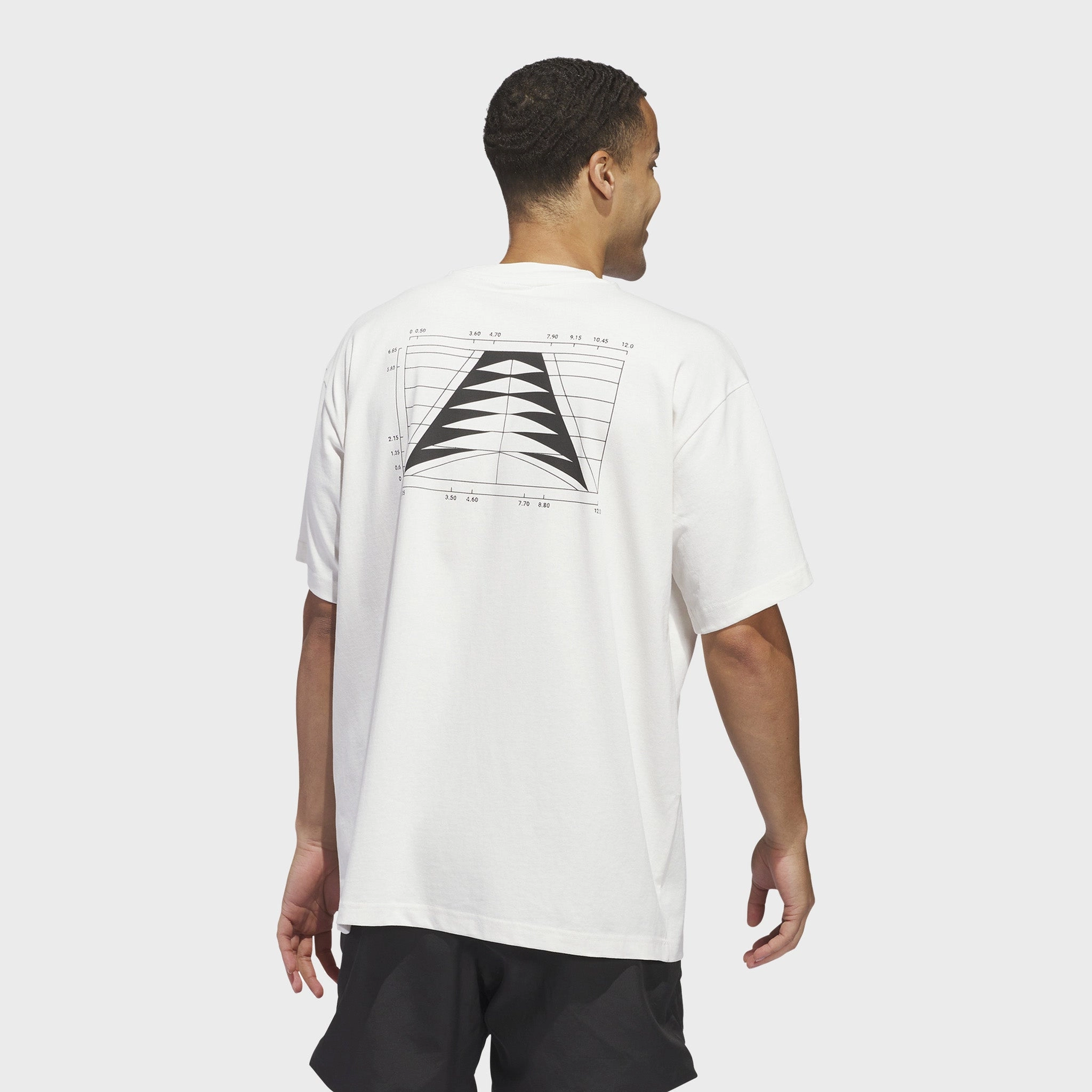 Performance Fabric adidas Anthony Edwards Takeover GFX T-shirt / Cloud White
