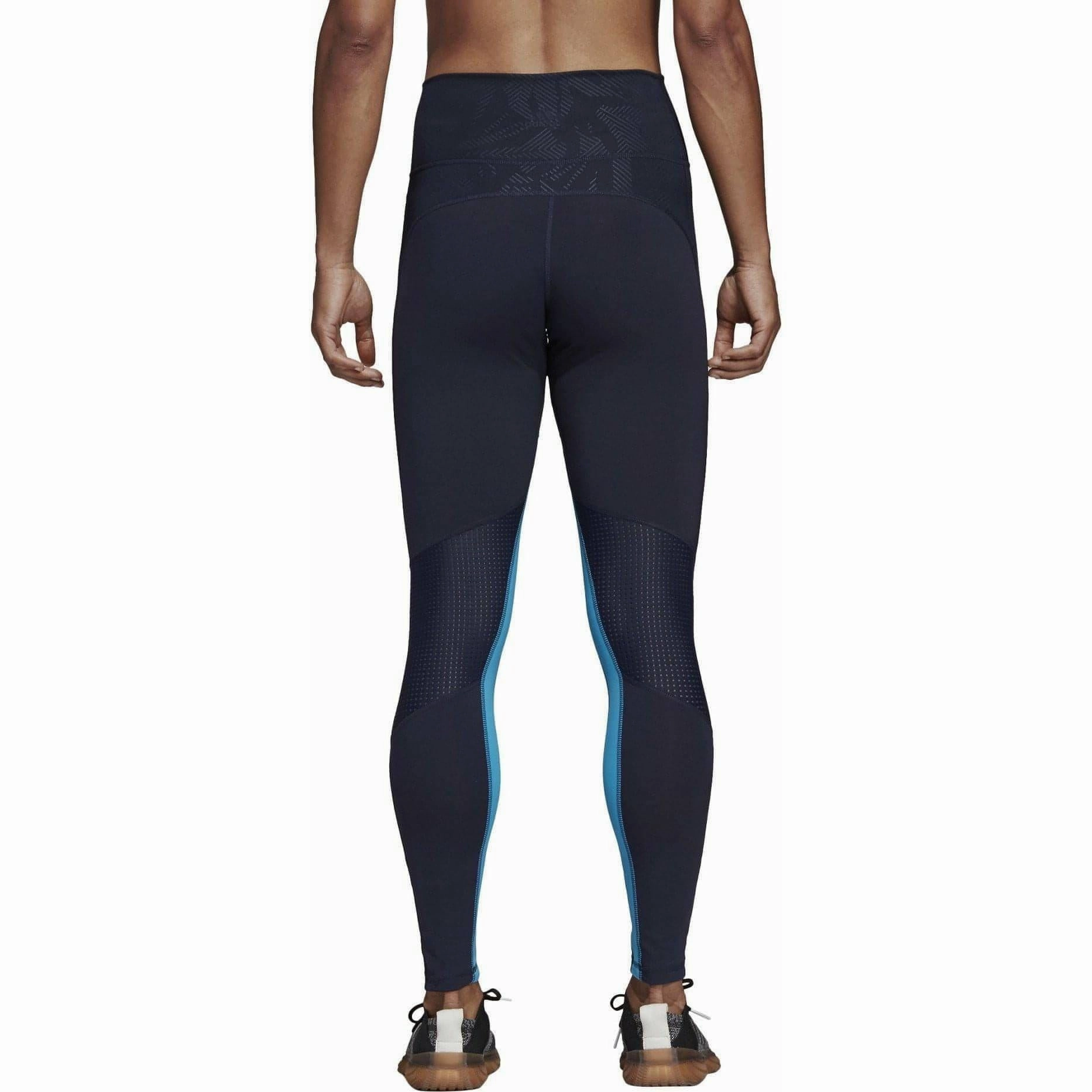 adidas Believe This High Rise Womens Long Training Tights - Blue Brave Fit Joy Mood