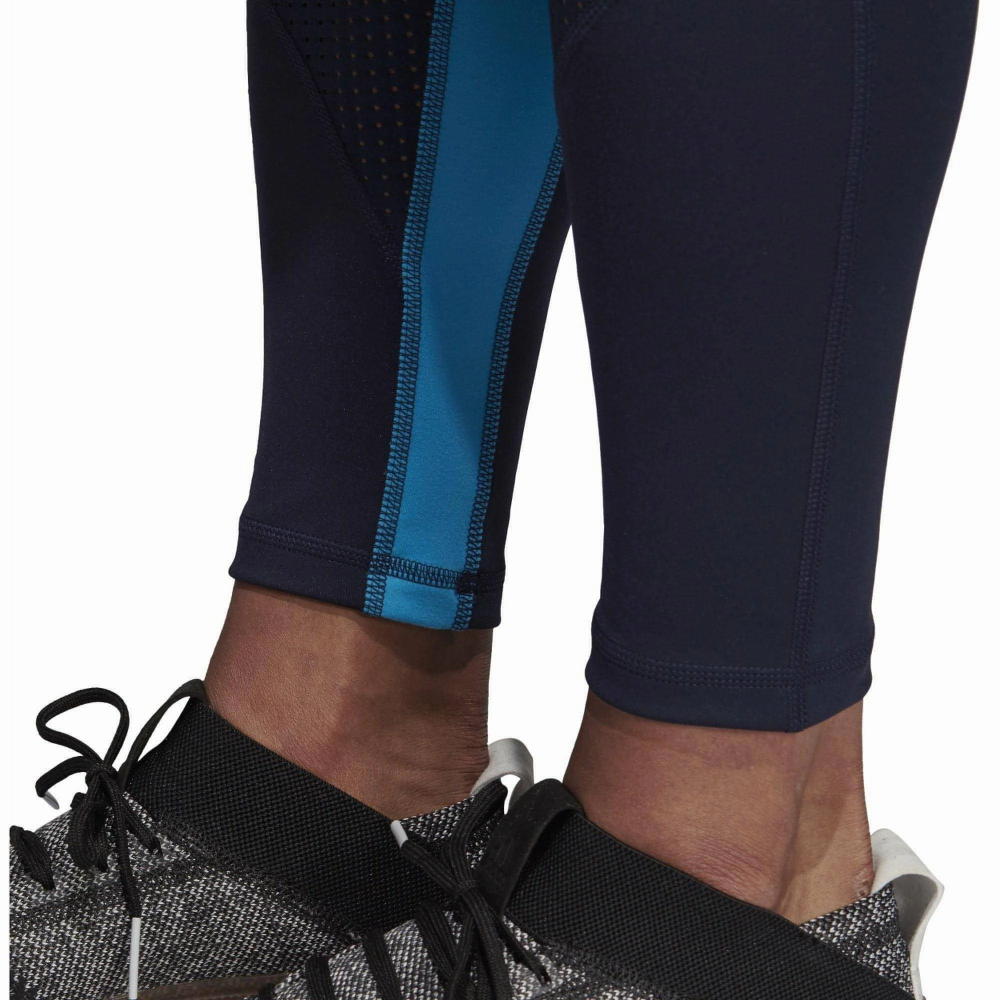 adidas Believe This High Rise Womens Long Training Tights - Blue Neo Mode Craft Core