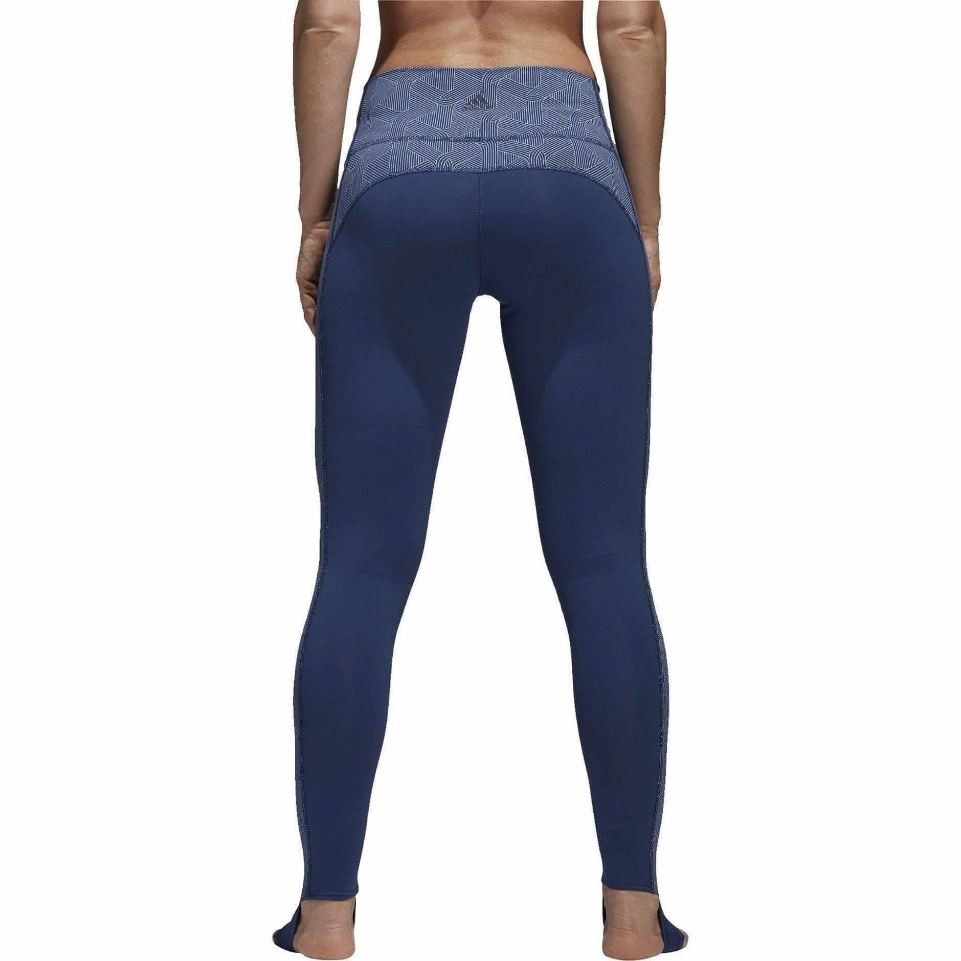 Pure Linen Blend Parisian Chic adidas Believe This High Rise Womens Long Yoga Tights - Blue