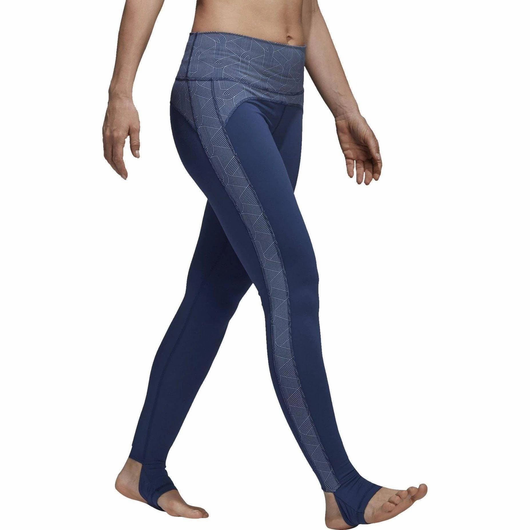 Peace Core adidas Believe This High Rise Womens Long Yoga Tights - Blue