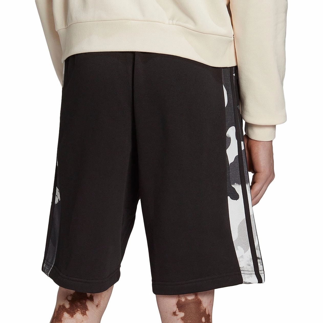 adidas Camo 3 Stripes Mens Training Shorts - Black Antibacterial lining QuickDry Technology