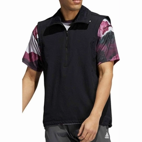 adidas Cold.RDY Soft Shell Half Zip Mens Running Gilet - Black Emblem flight travel