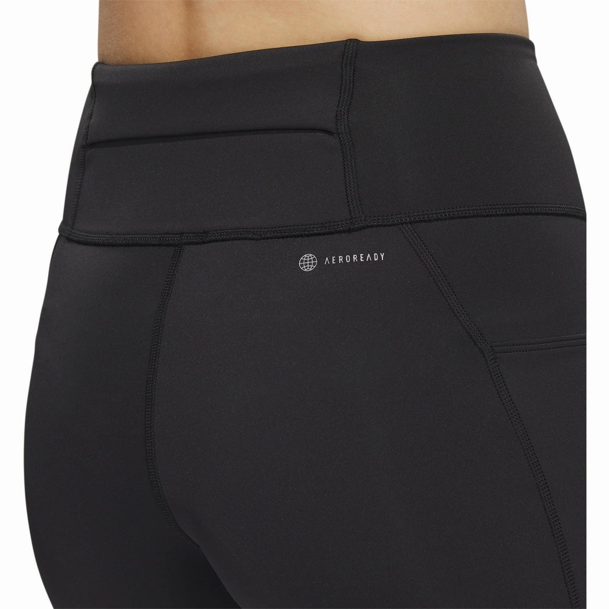 soft fit school clothing adidas DailyRun 5 Inch Womens Short Running Tights - Black