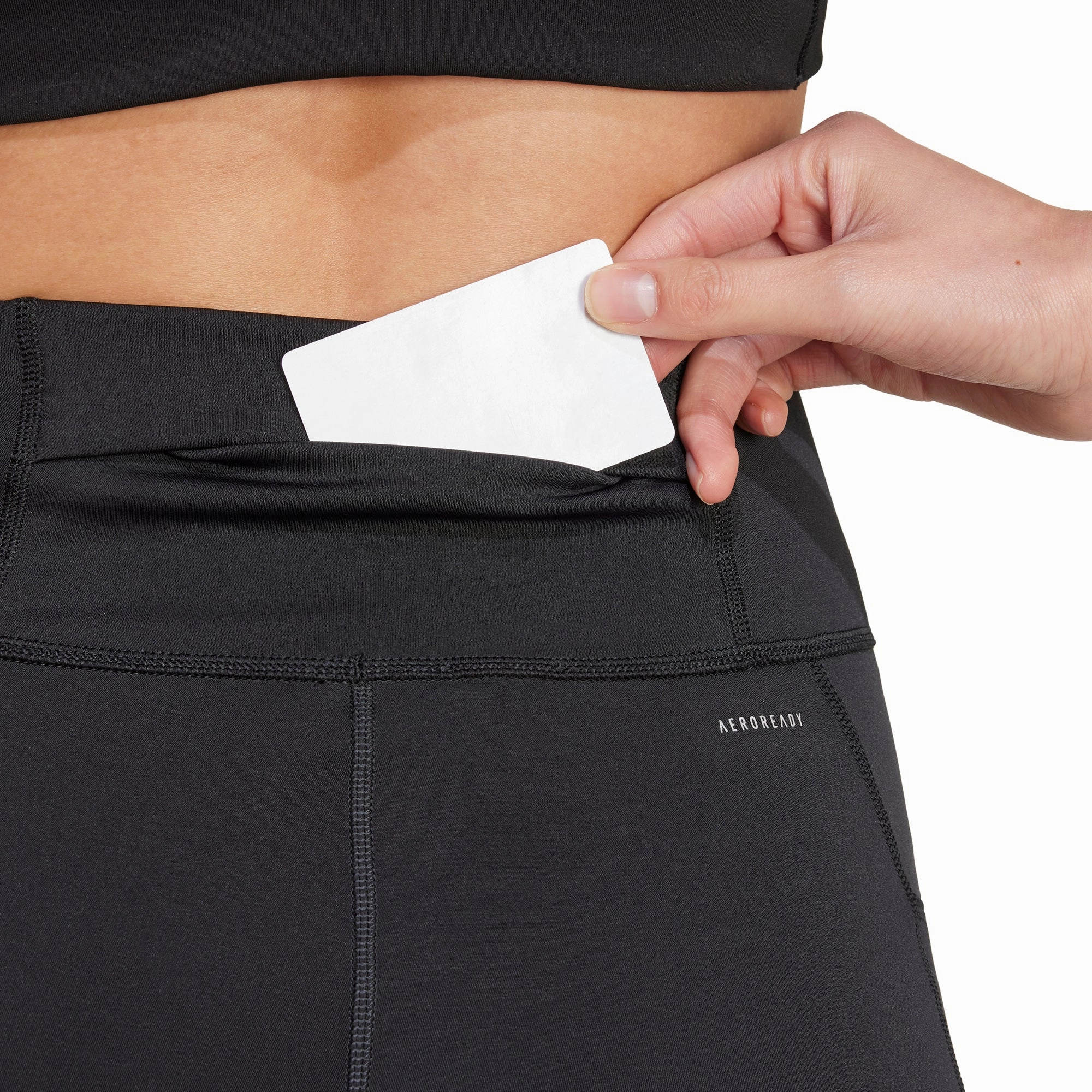 Classic adidas DailyRun Womens 3/4 Capri Running Tights - Black