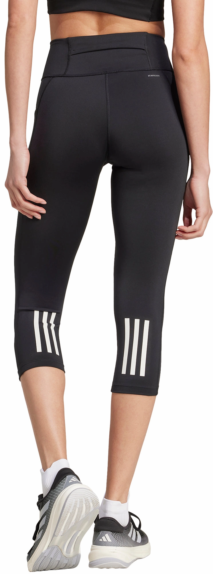 adidas DailyRun Womens 3/4 Capri Running Tights - Black Outerwear Flannel