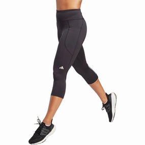 Fitness-gear adidas DailyRun Womens 3/4 Capri Running Tights - Black