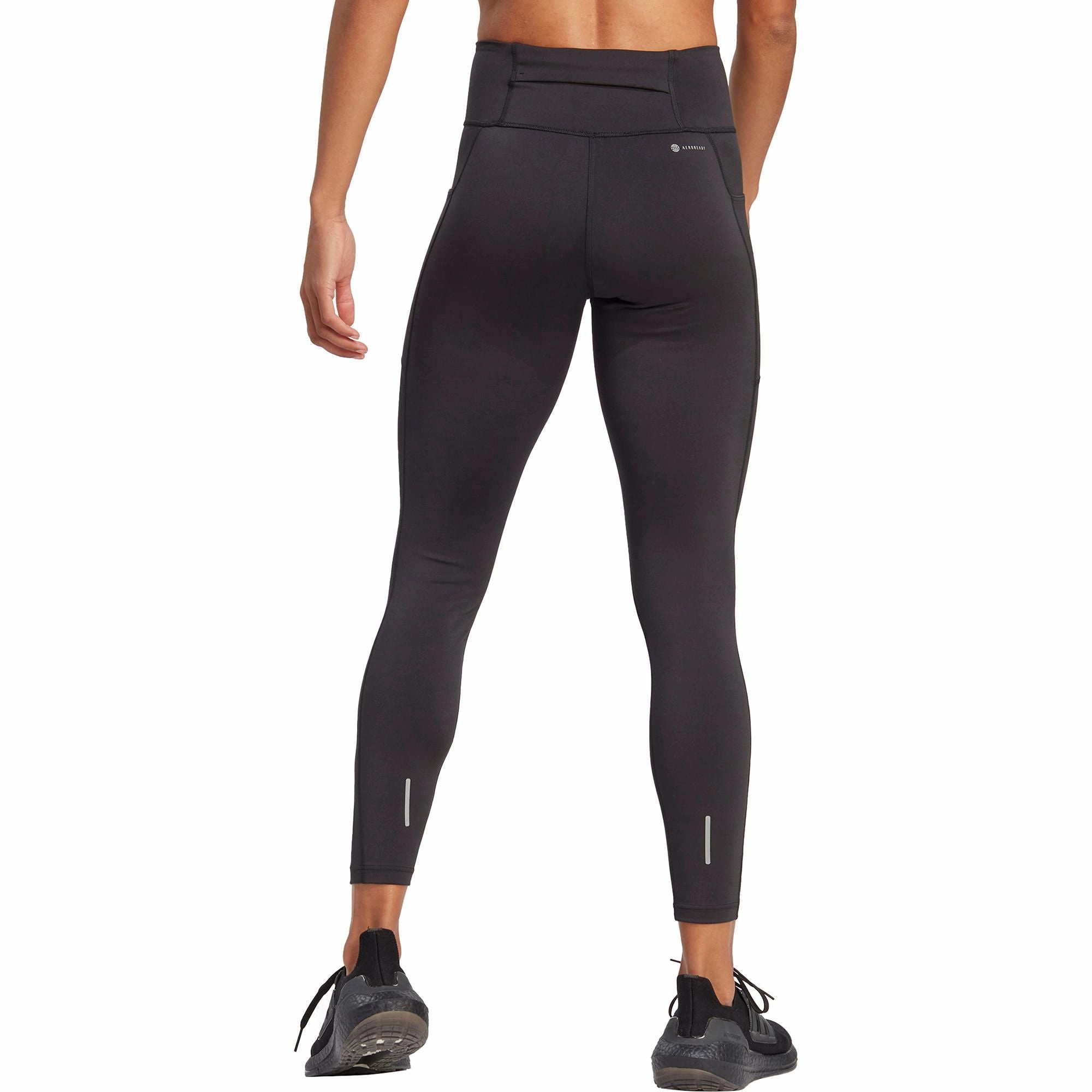 Pre-washed Streetwear Style adidas DailyRun Womens 7/8 Running Tights - Black