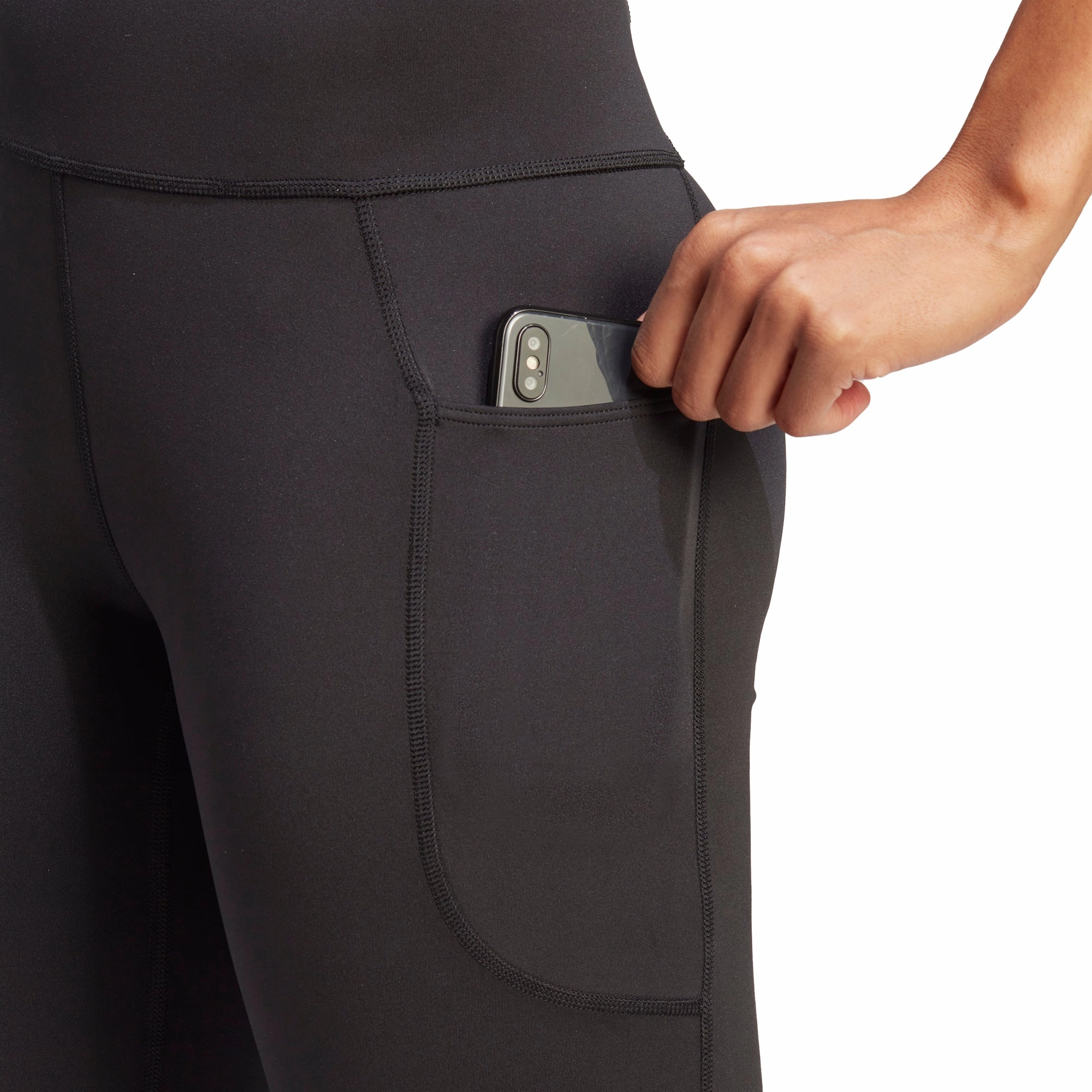 Straight Leg adidas DailyRun Womens 7/8 Running Tights - Black