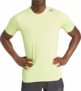 adidas Designed 4 Training Short Sleeve Mens Training Top - Green Breezy Fit Strong Soul