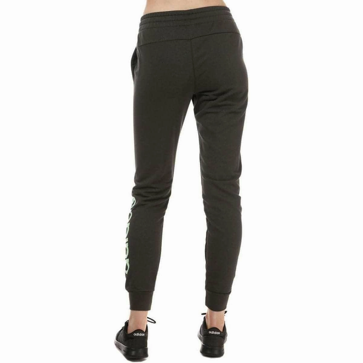 adidas Essentials Linear Womens Joggers - Green Camera Glow