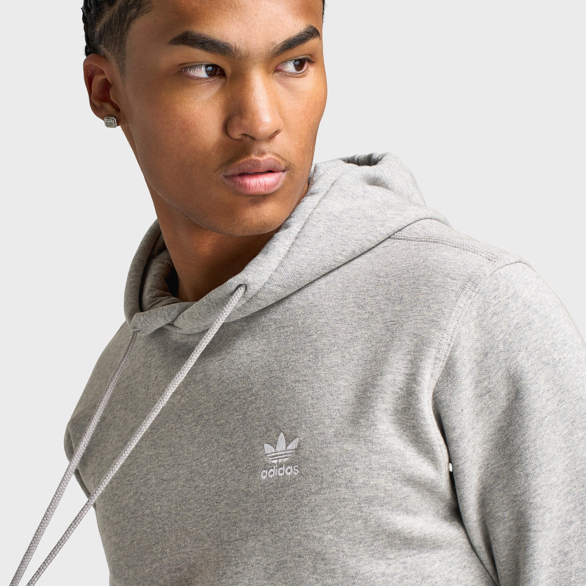 Outdoor Style Staple HoodedStyle adidas Essentials Pullover Hoodie Heather Grey / White