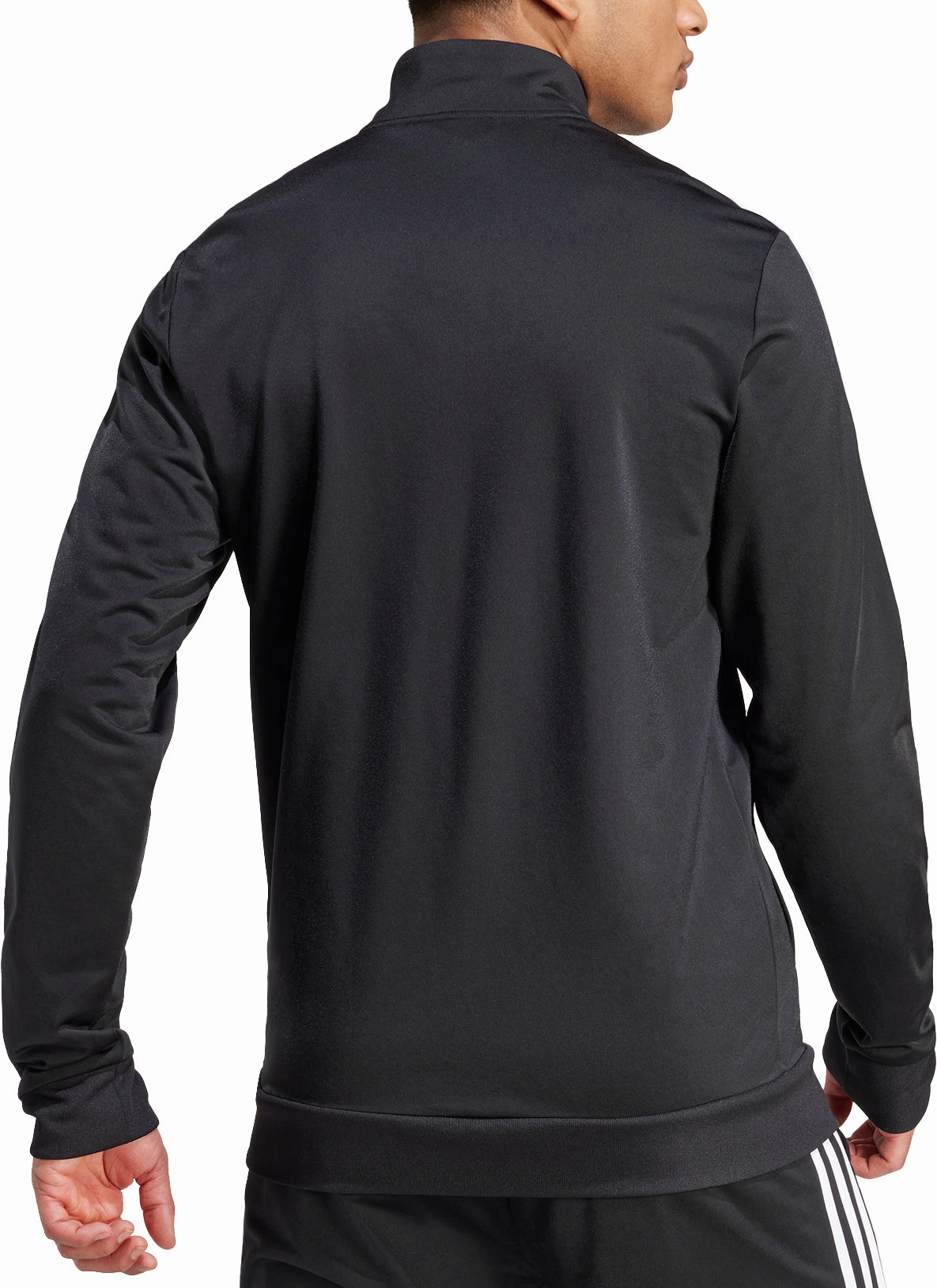 Rain Blocker adidas Essentials Warm Up 3 Stripes Mens Track Jacket - Black