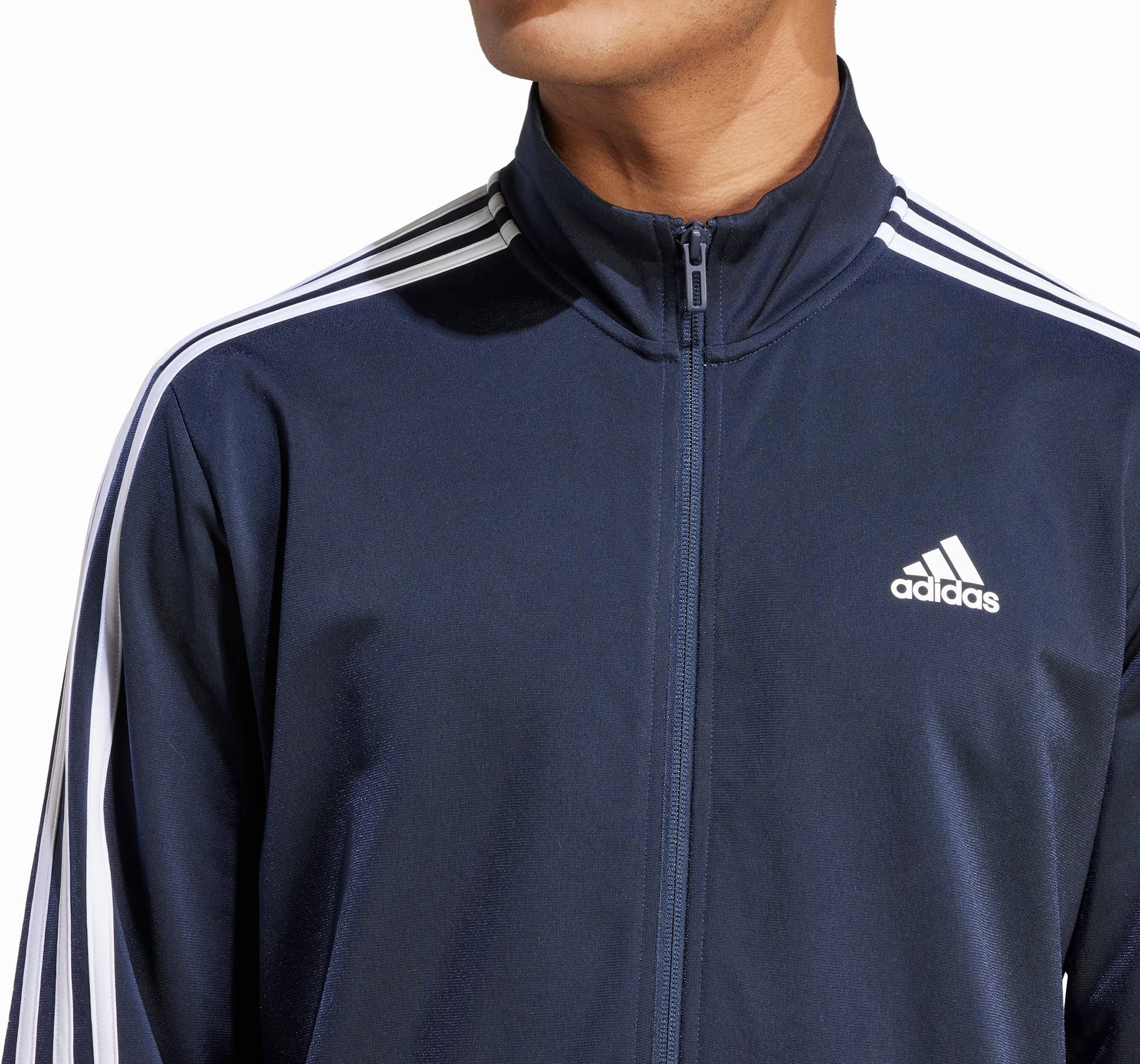 adidas Essentials Warm Up 3 Stripes Mens Track Jacket - Navy Ring suitable for beauty pageants