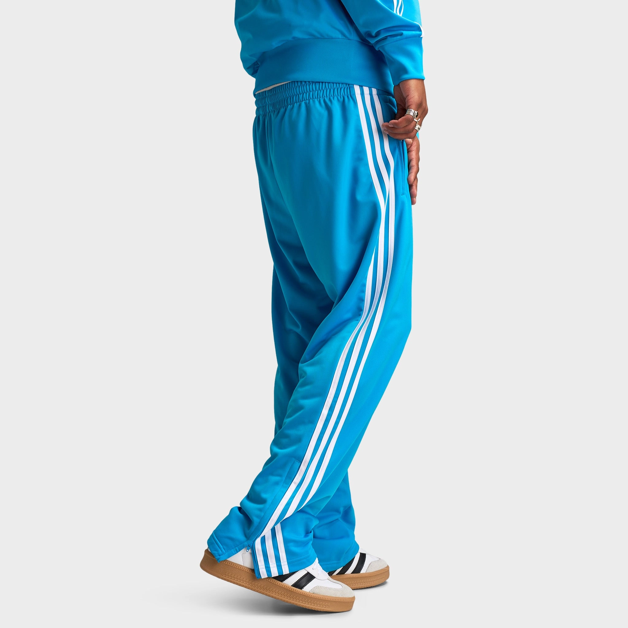 adidas Firebird Track Pants / Sky Blue SweatWicking Properties