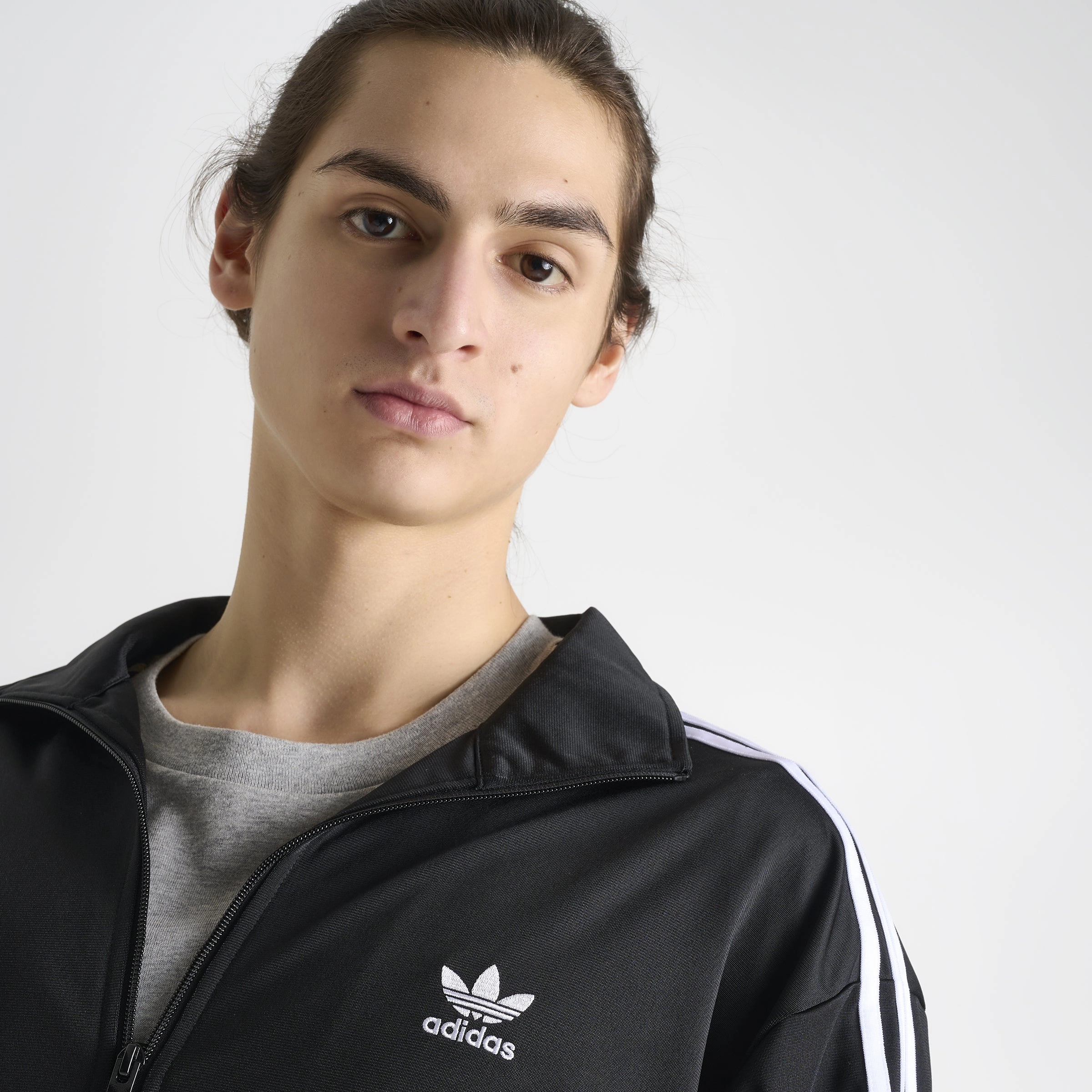adidas Firebird Track Top / Black Indoor Use MoistureWicking Fabric