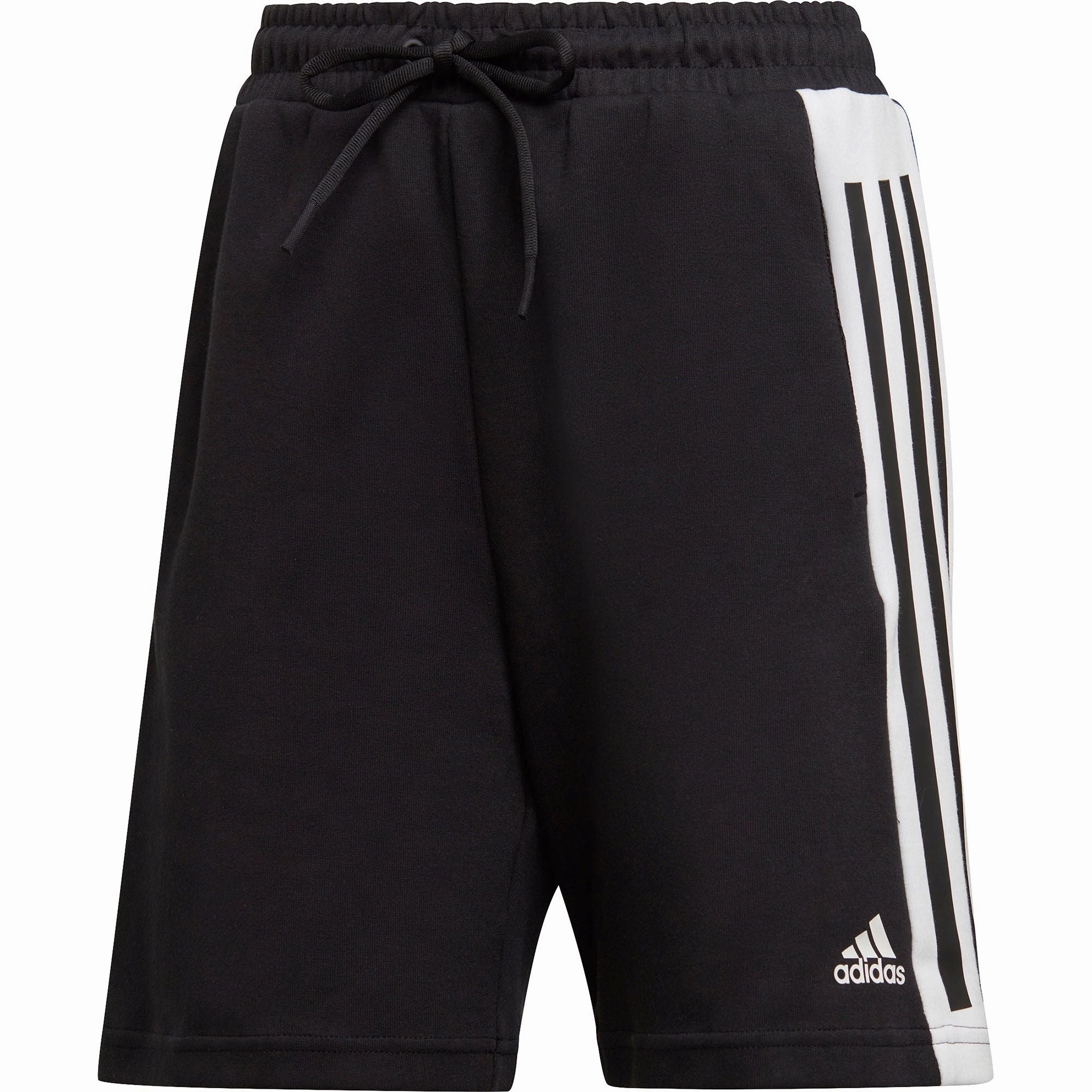 adidas Future Icons 3 Stripes Mens Training Shorts - Black Sequin Glow