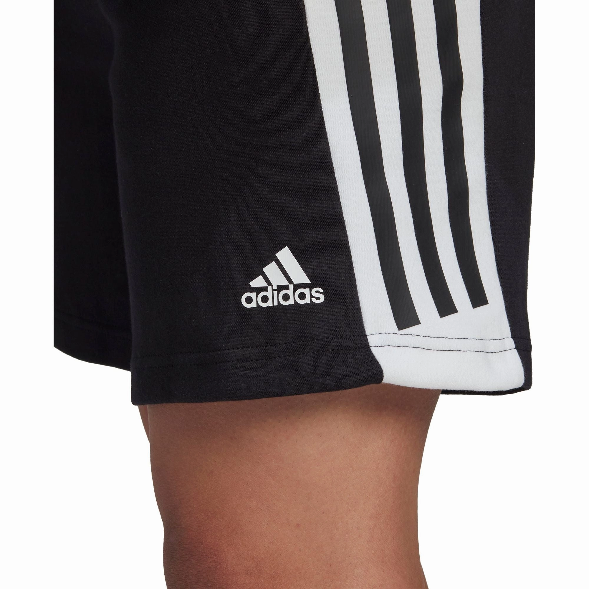 MicroPerforatedTexture WaterRepellent Coating adidas Future Icons 3 Stripes Mens Training Shorts - Black