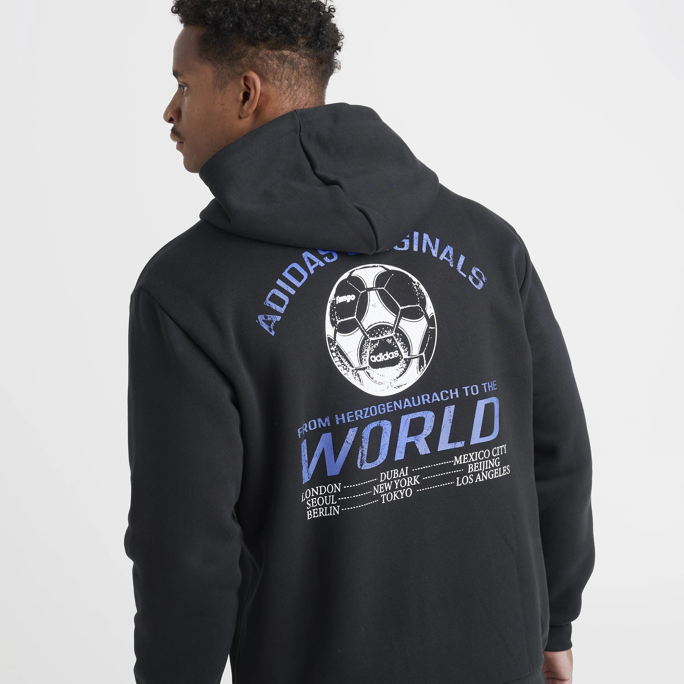 Moisture Wicking Finish adidas Graphic Pullover Hoodie / Black