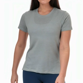 Epic Glow QuickDryMaterial adidas Logo Go To Short Sleeve Womens Training Top - Grey