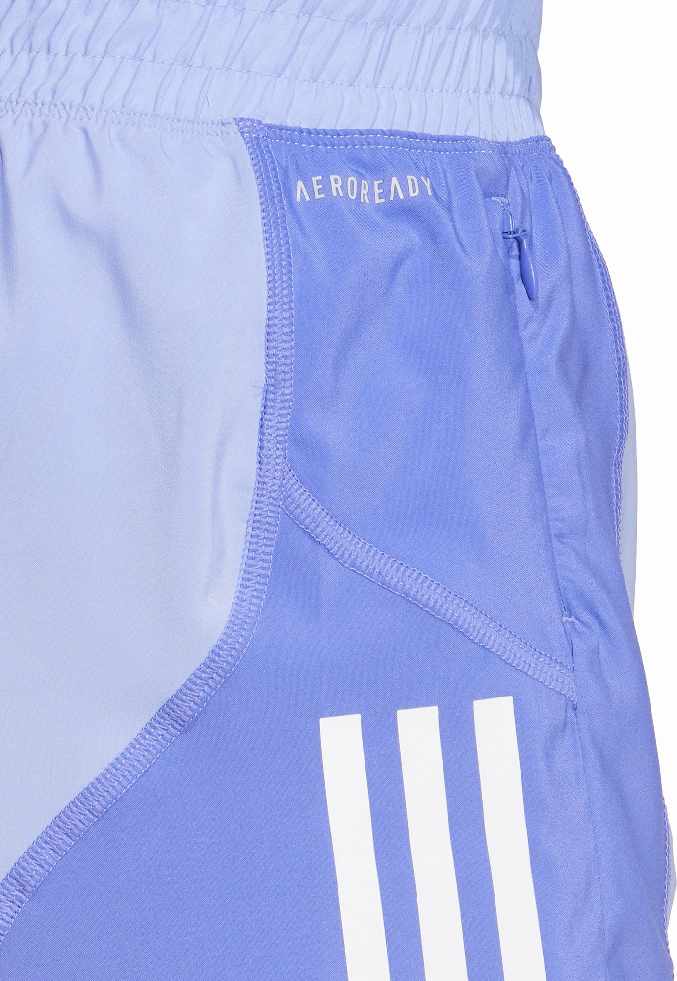 adidas Own The Run 3 Inch Womens Running Shorts - Blue Casual Shorts Seamless Waistband