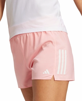 adidas Own The Run 3 Inch Womens Running Shorts - Pink Compact Storage Pocket Cool Basic
