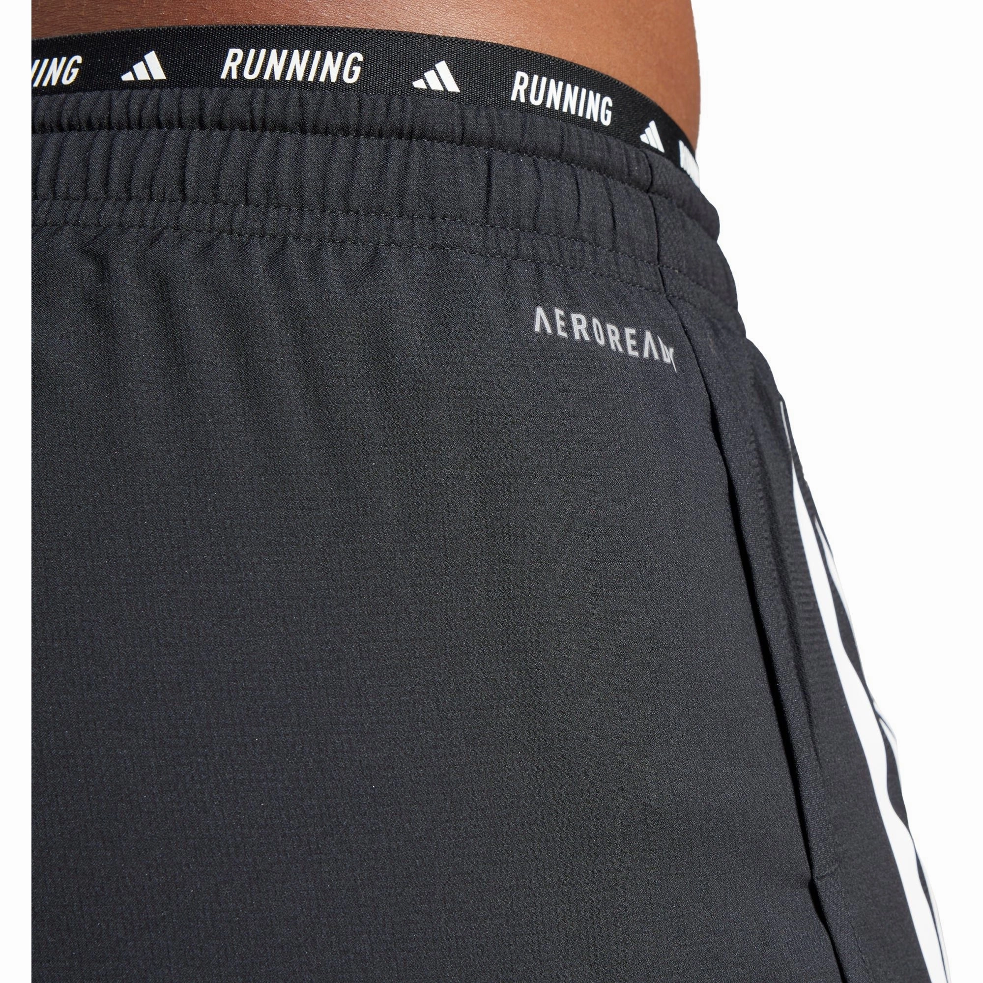 adidas Own The Run 3 Stripes 2 In 1 Womens Running Shorts - Black fade resistant color art industry