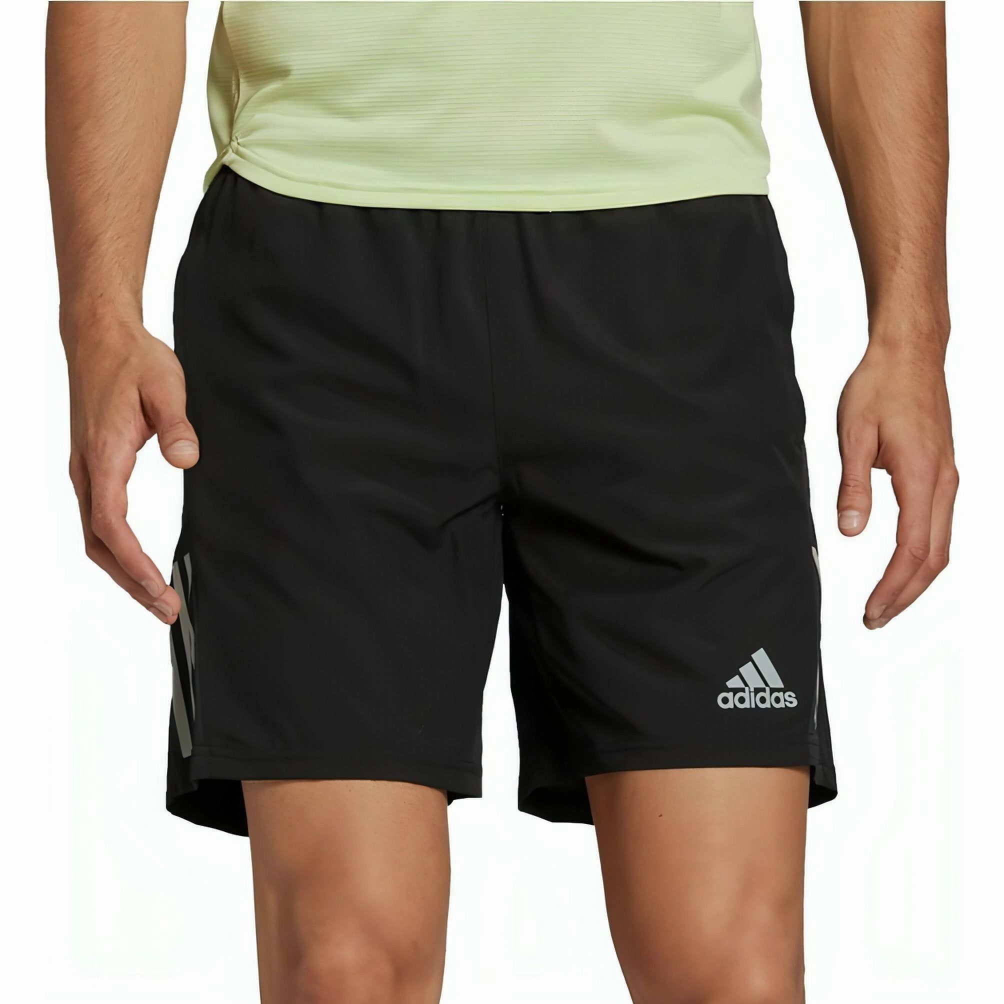 adidas Own The Run 5 Inch Mens Running Shorts - Black Mood Match Adjustable Drawcord
