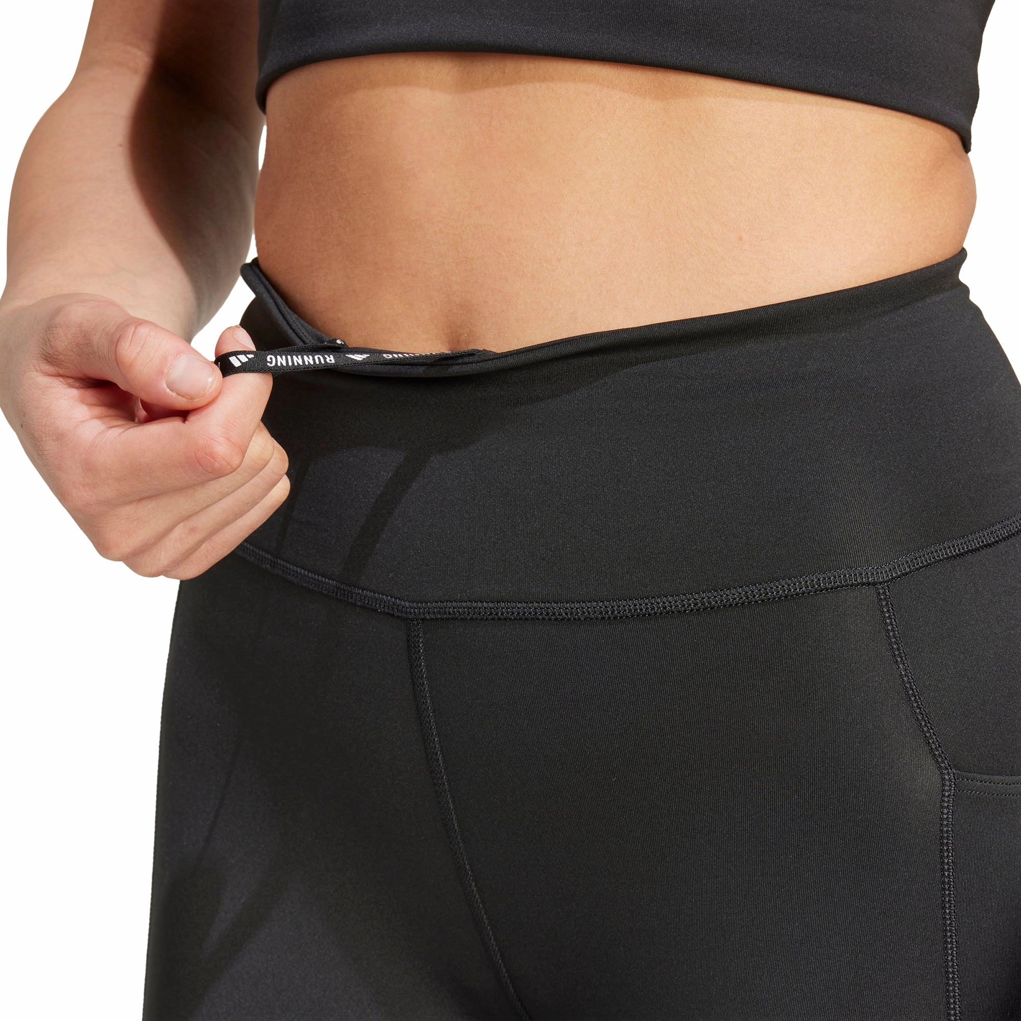 adidas Own The Run 7/8 Womens Running Tights - Black Pre-stretched Rural