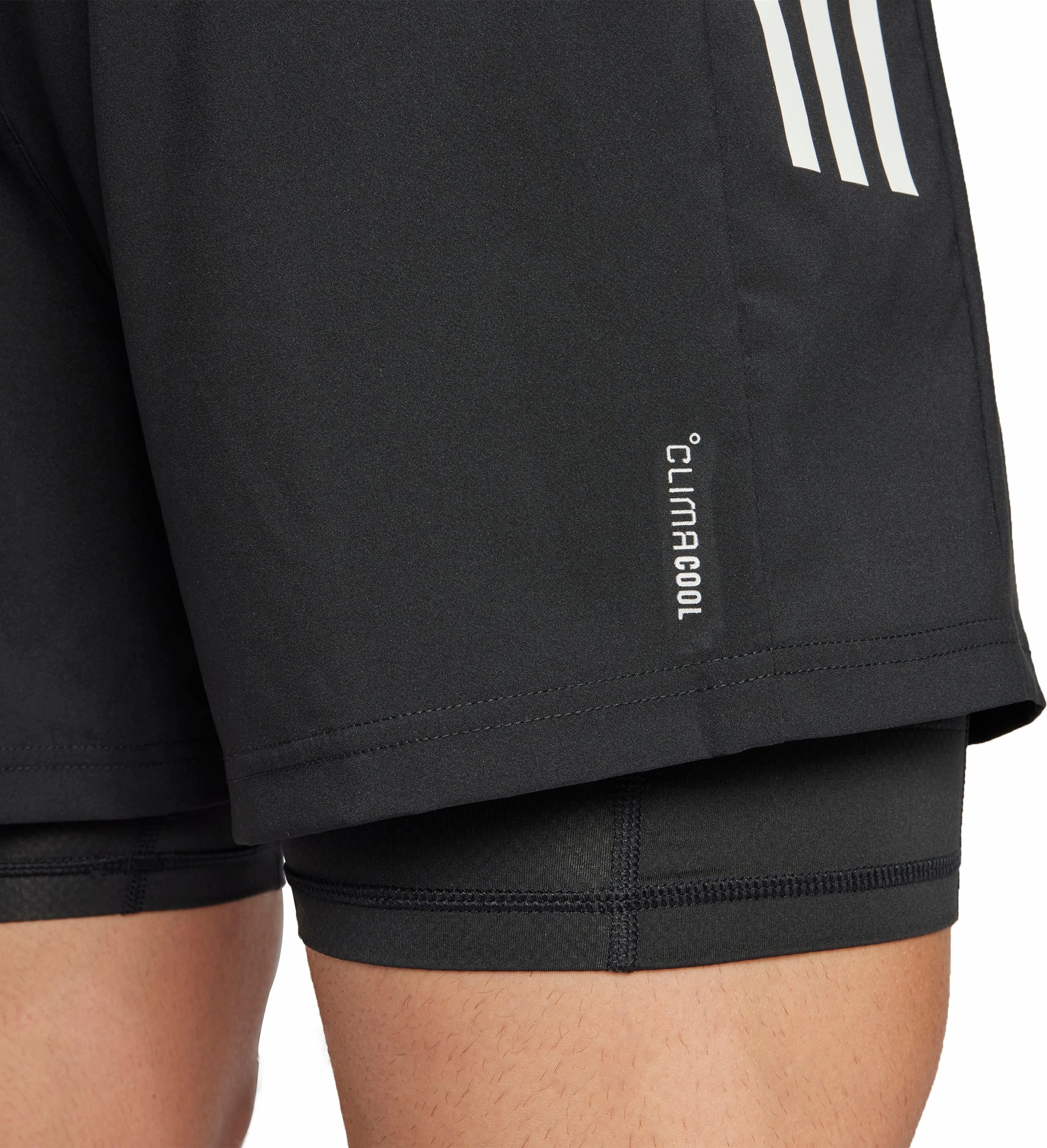 scarf technology industry adidas Own The Run ClimaCool 2 In 1 Mens Running Shorts - Black